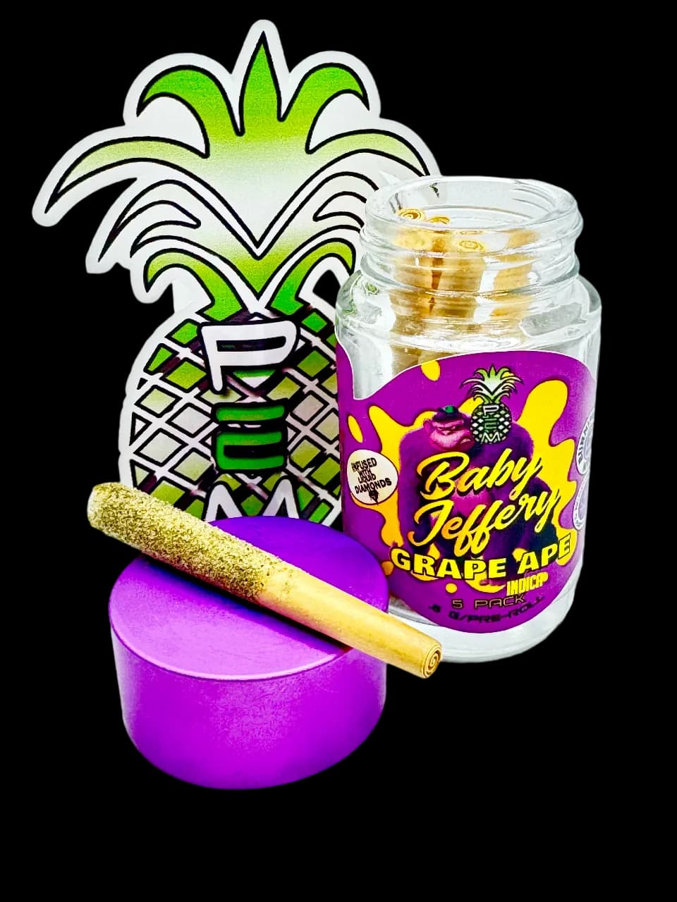 Pineapple Express Meds (PEM) Baby Jeffery Pre-Roll 5 Pack - Mohawk Medibles