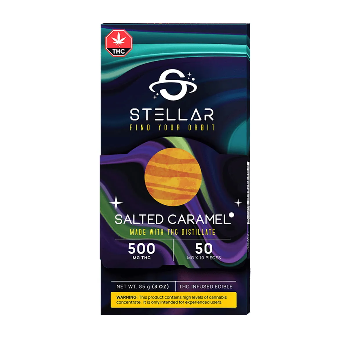 STELLAR THC Salted Caramel Bar - Mohawk Medibles
