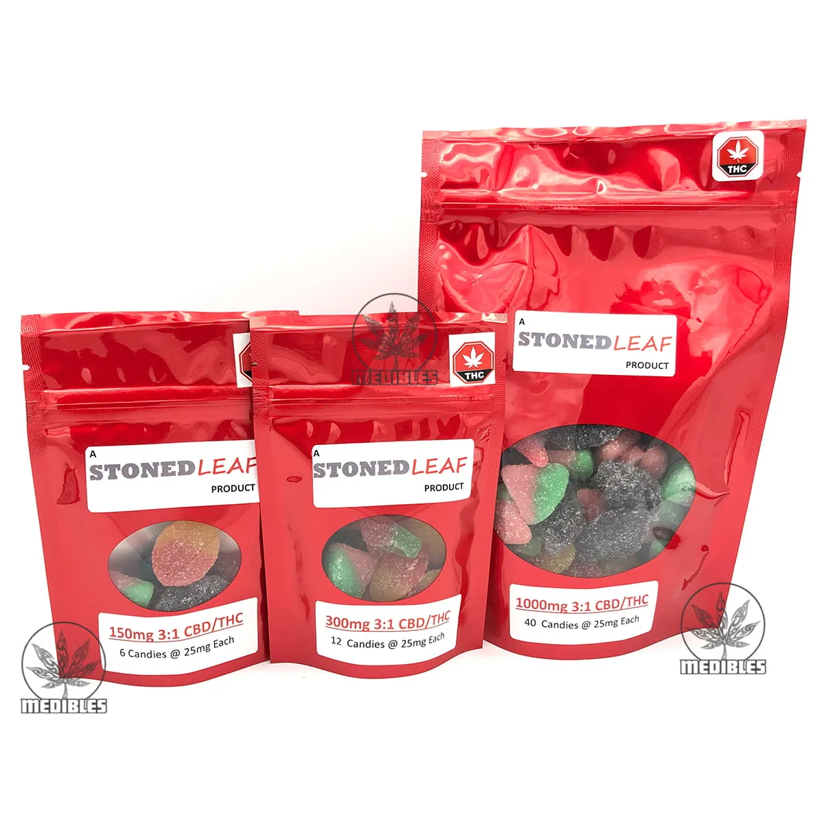 Stoned Leaf Gummies 3:1 CBD/THC - Mohawk Medibles