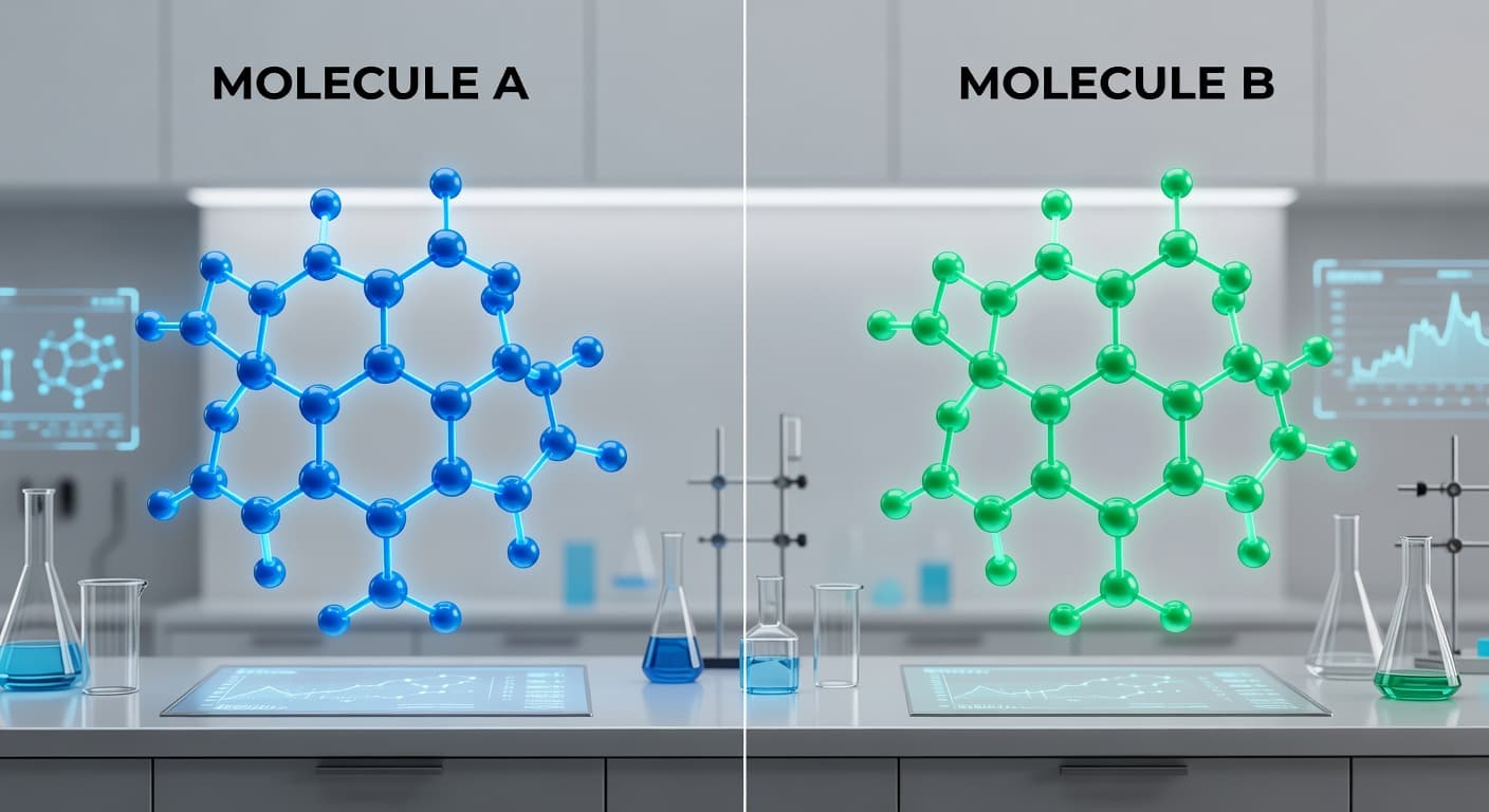CBD molecule vs THC molecule scientific comparison — CBD vs THC guide
