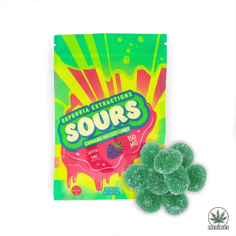 Euphoria Extractions Sours Cannabis Infused Gummies - Mohawk Medibles